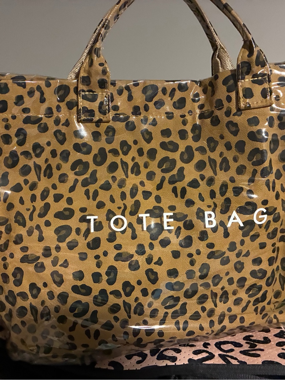 Leopard Print Tote Bag in Brown
